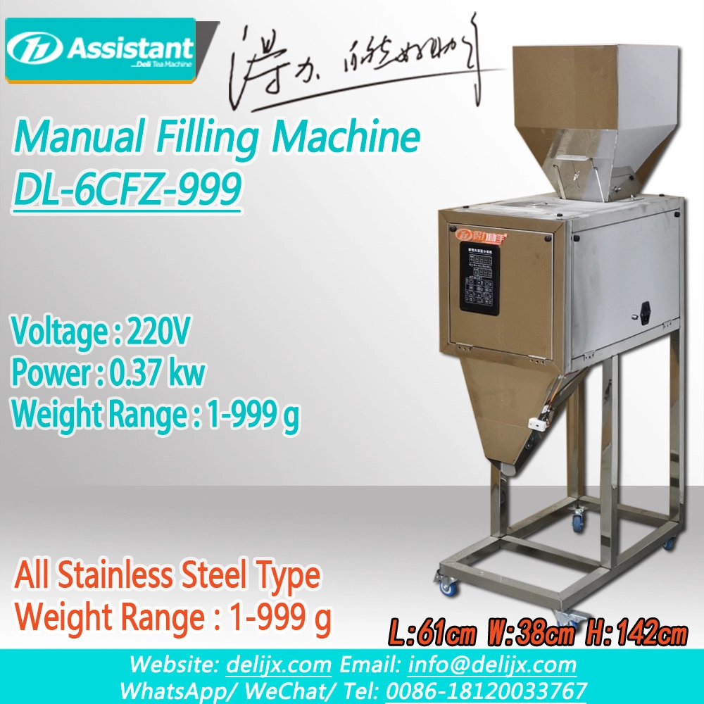 Machine de remplissage de remplissage de sachets de thé de type manuel DL-6CFZ-999